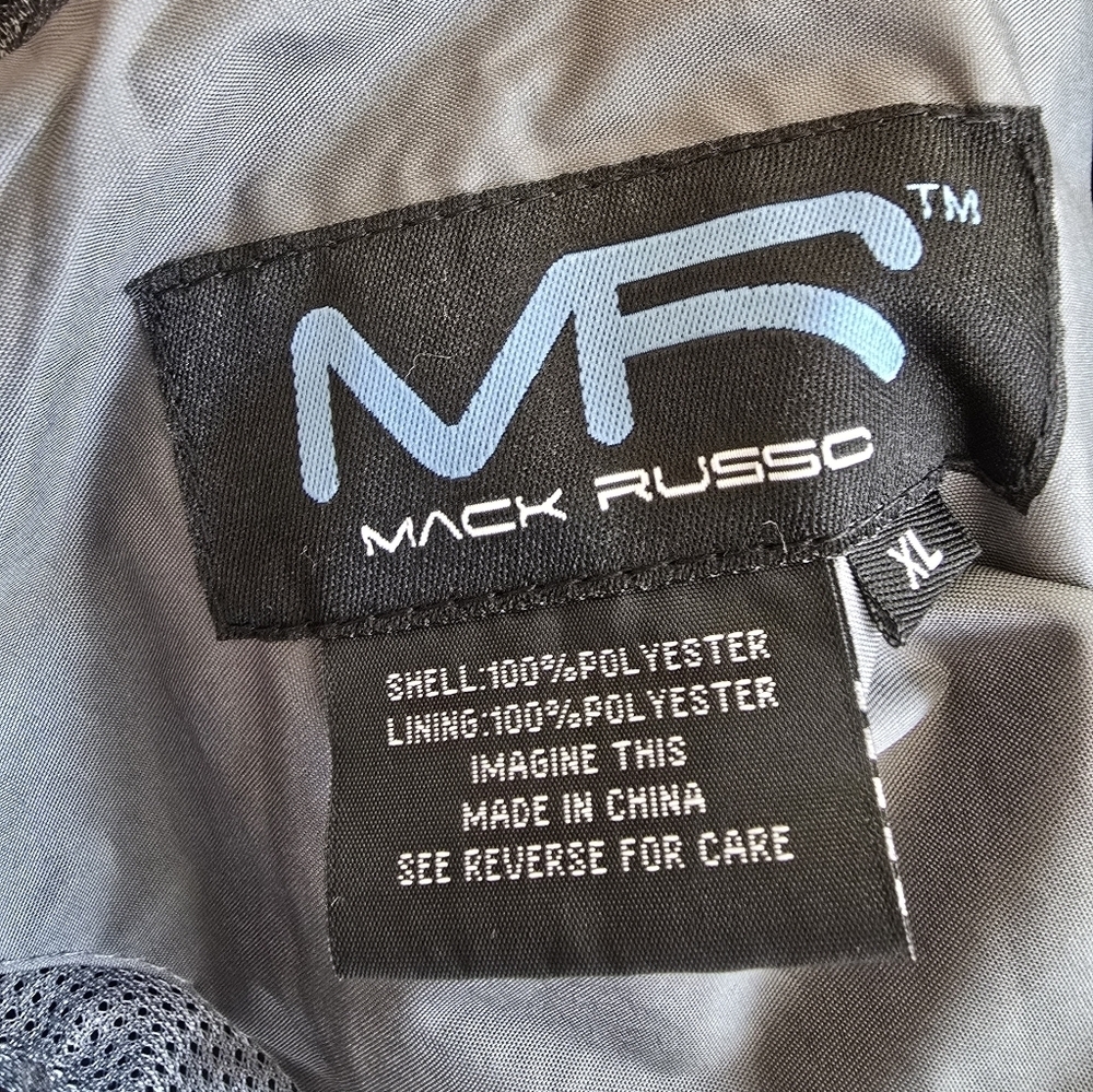 Mack Russo (NWT) Men's Gray Hooded Rain/Wind Jacket - Picture 8 of 9
